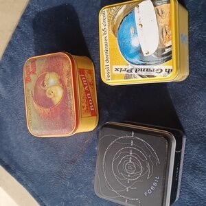 Fossil Tin boxes And Bon Ami Tin Box 3 Total